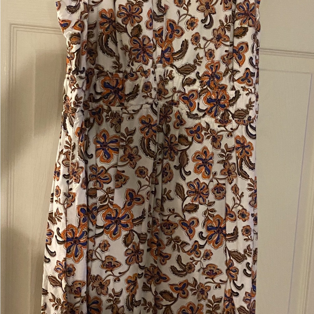 a.n.a Floral Maxi Dress - White, Blue, Orange